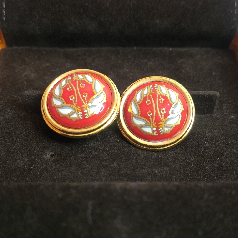 Hermès Gold-Plated Clip-On Earrings